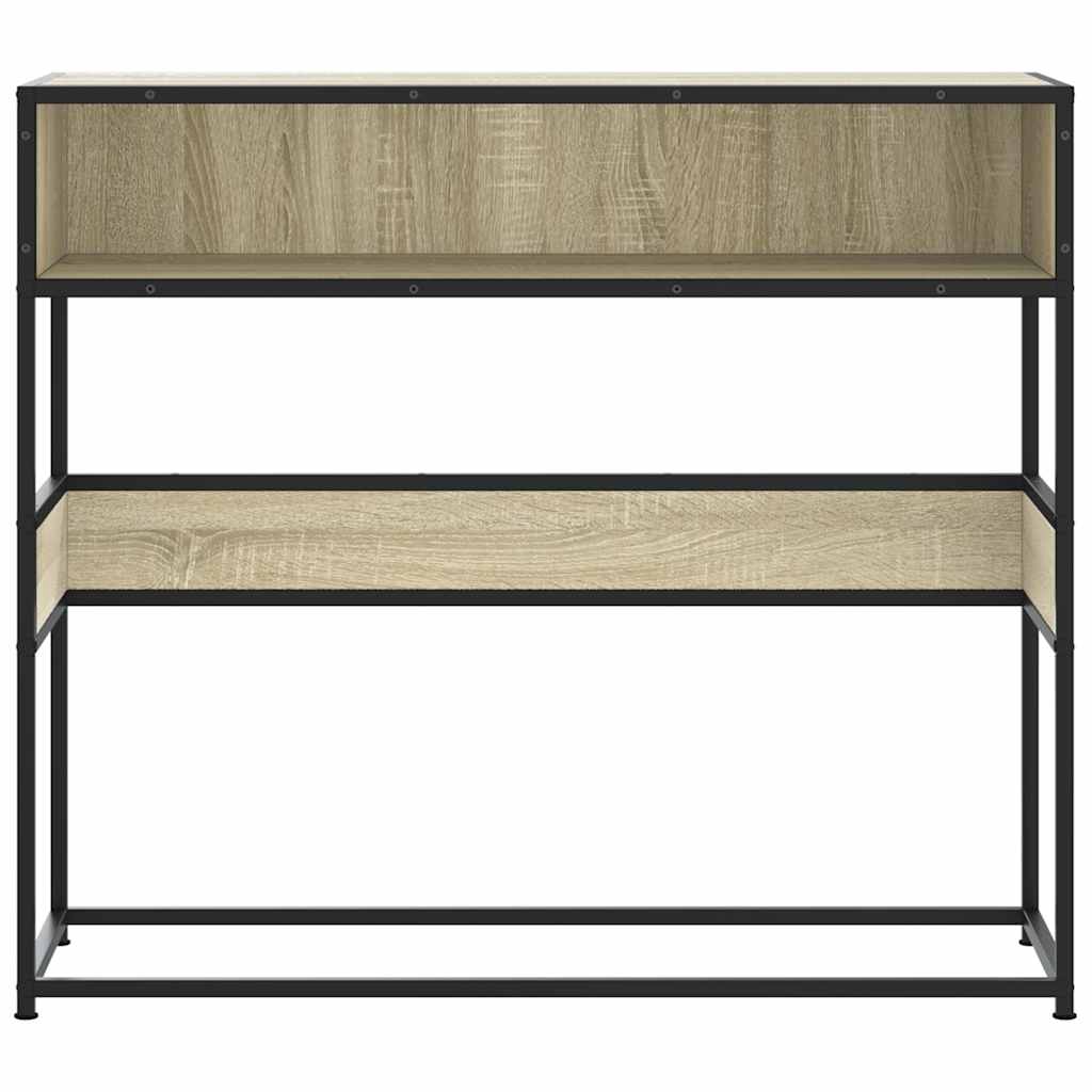 Konsollbord sonoma eik 90x35x80 cm konstruert tre