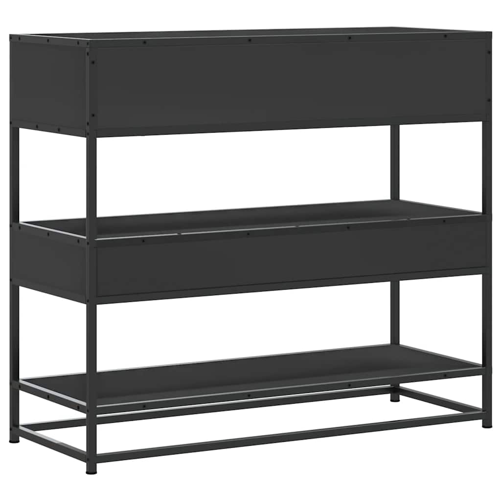 Konsollbord svart 90x35x80 cm konstruert tre