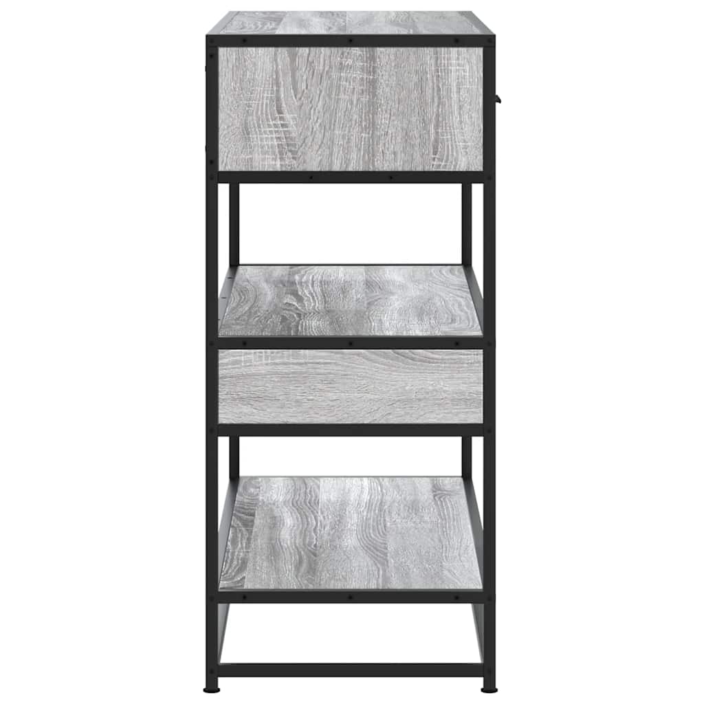 Konsollbord grå sonoma 90x35x80 cm konstruert tre