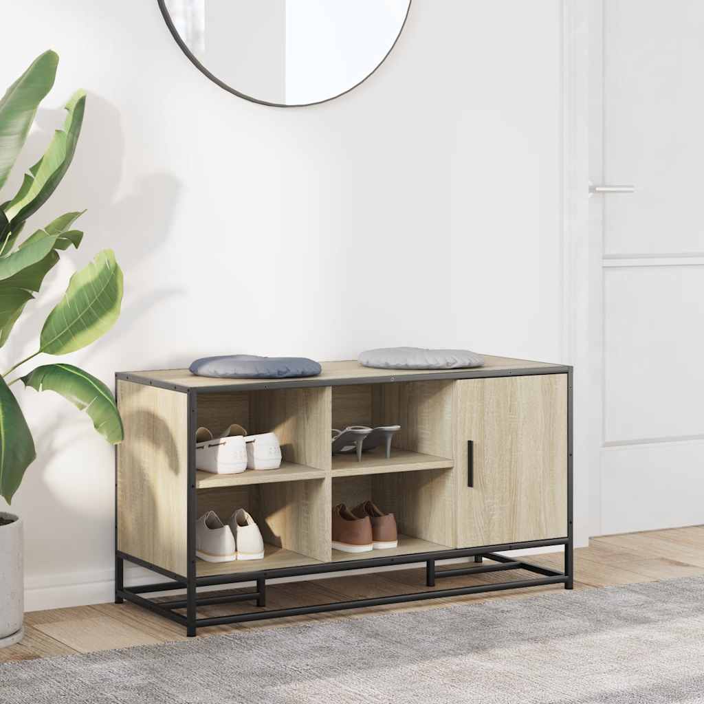 Skobenk sonoma eik 100x40x53,5 cm konstruert tre og metall