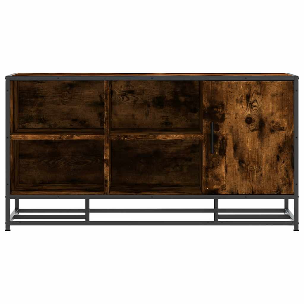 Skobenk røkt eik 100x40x53,5 cm konstruert tre og metall