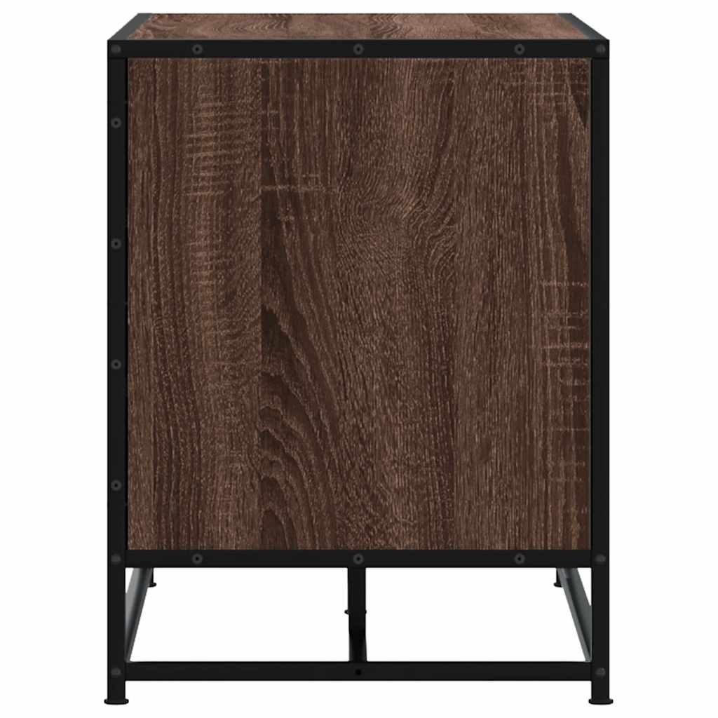 Skobenk brun eik 100x40x53,5 cm konstruert tre og metall