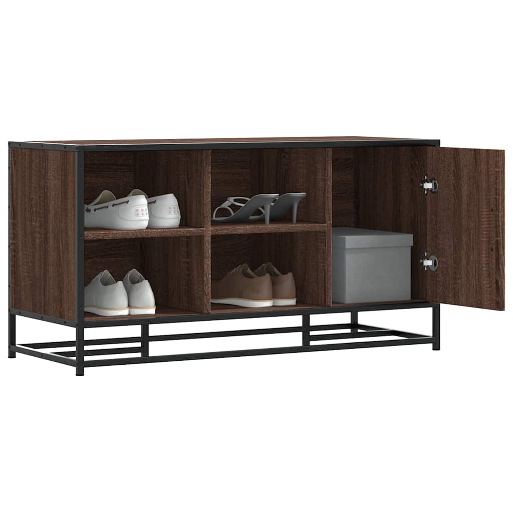 Skobenk brun eik 100x40x53,5 cm konstruert tre og metall
