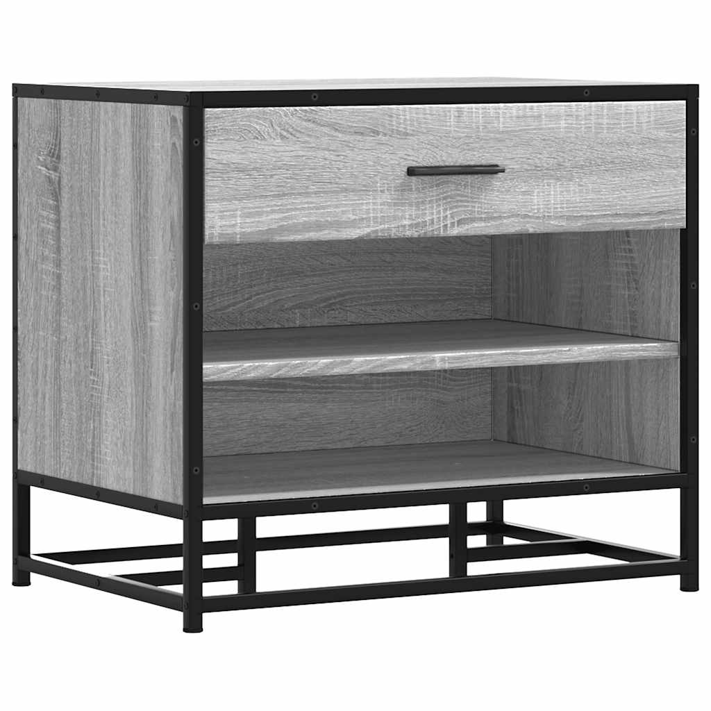 Skobenk grå sonoma 60x40x53,5 cm konstruert tre og metall