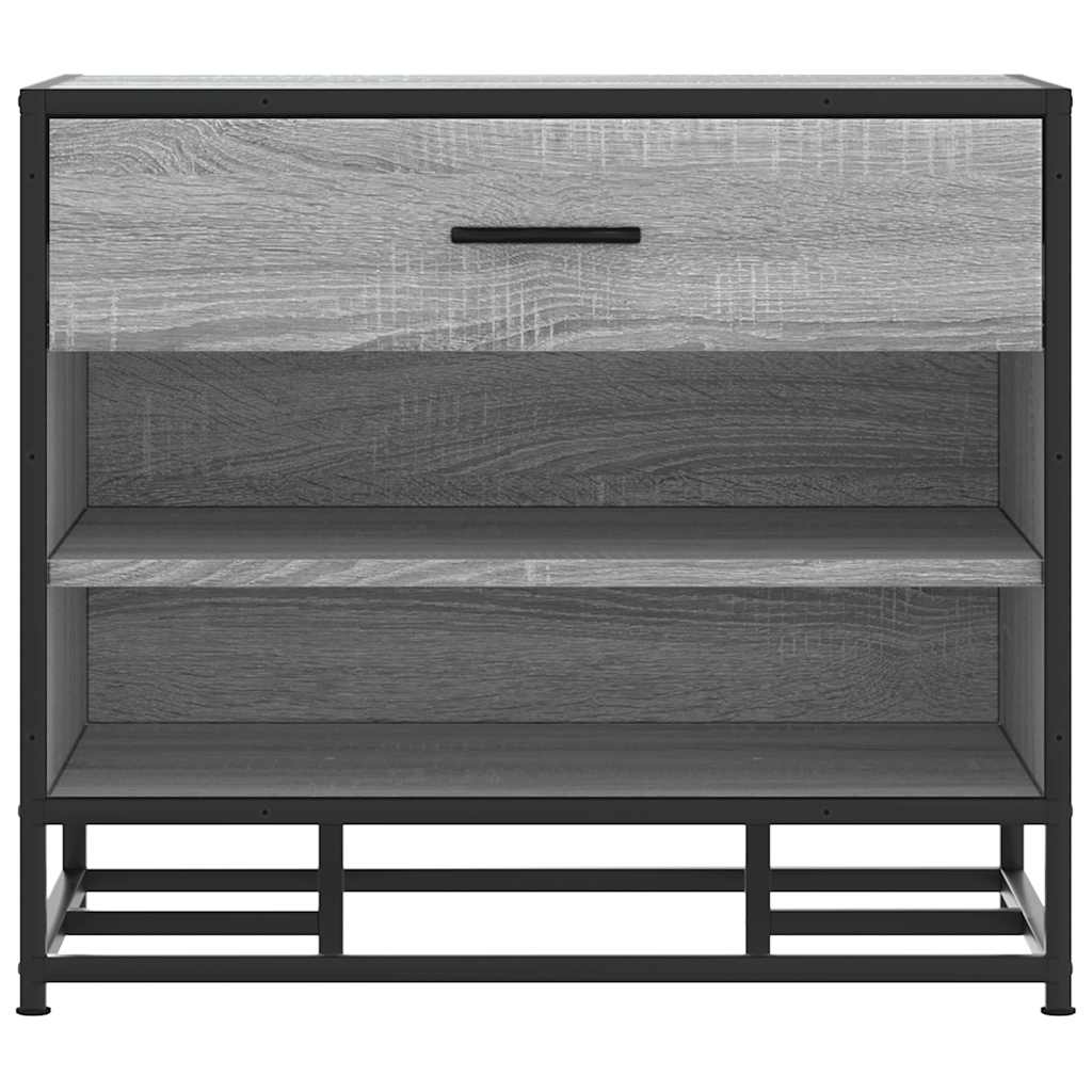 Skobenk grå sonoma 60x40x53,5 cm konstruert tre og metall