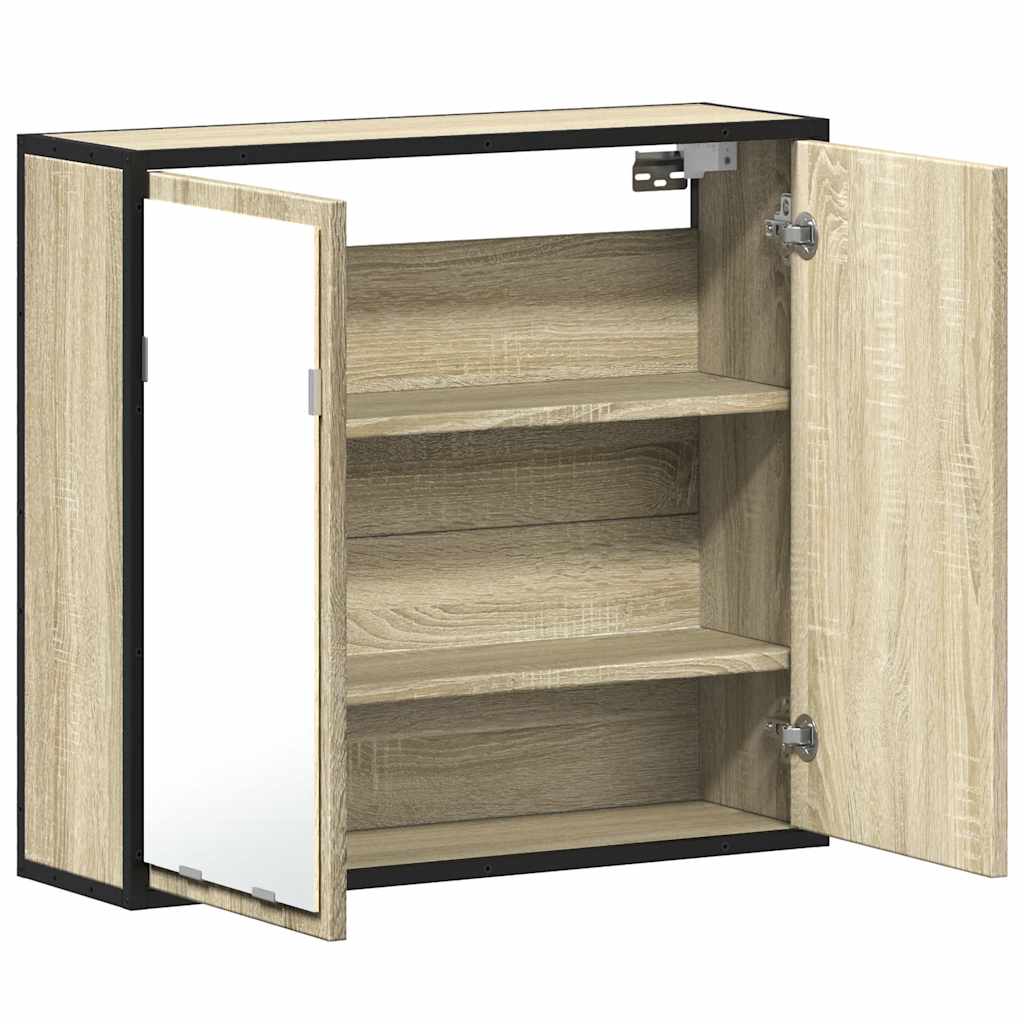 Baderomsspeilskap Sonoma eik 65x20x60 cm konstruert tre