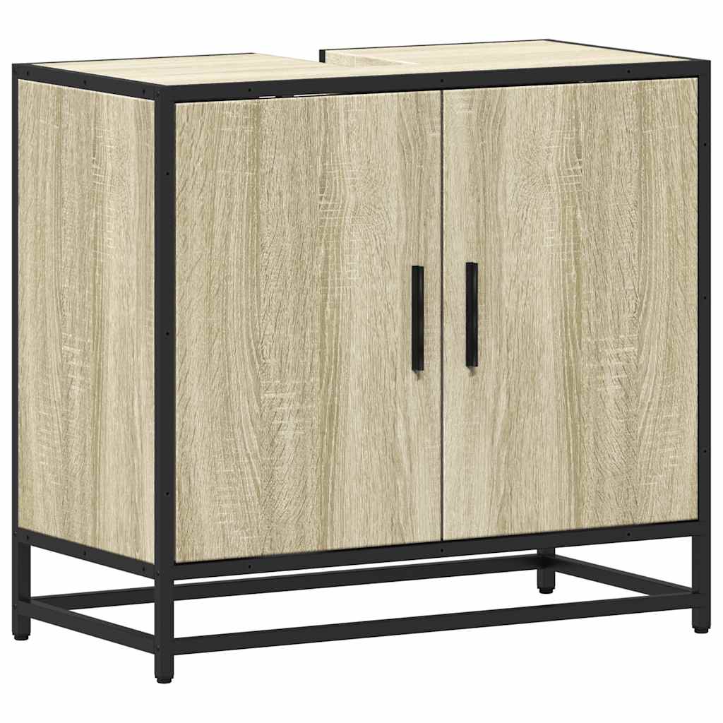 Baderomsskap Sonoma eik 65x33x60 cm konstruert tre