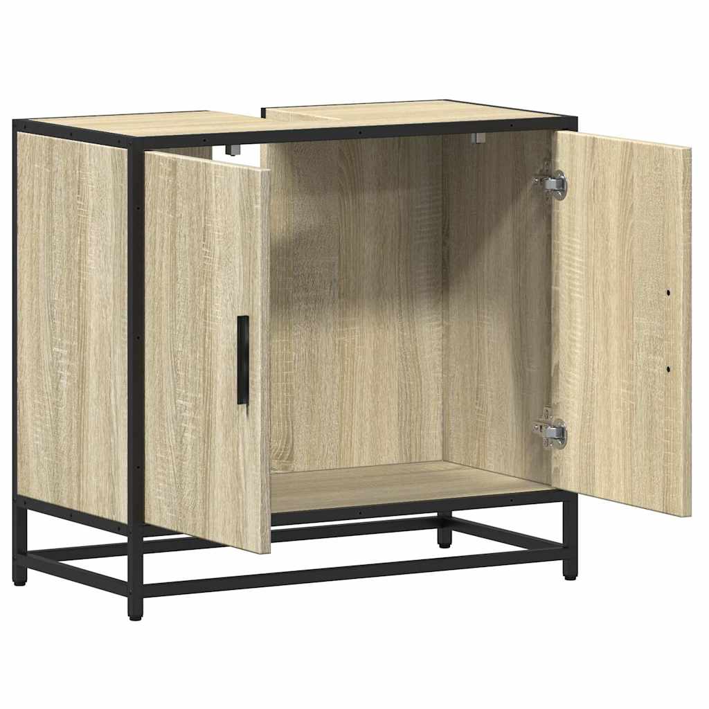 Baderomsskap Sonoma eik 65x33x60 cm konstruert tre