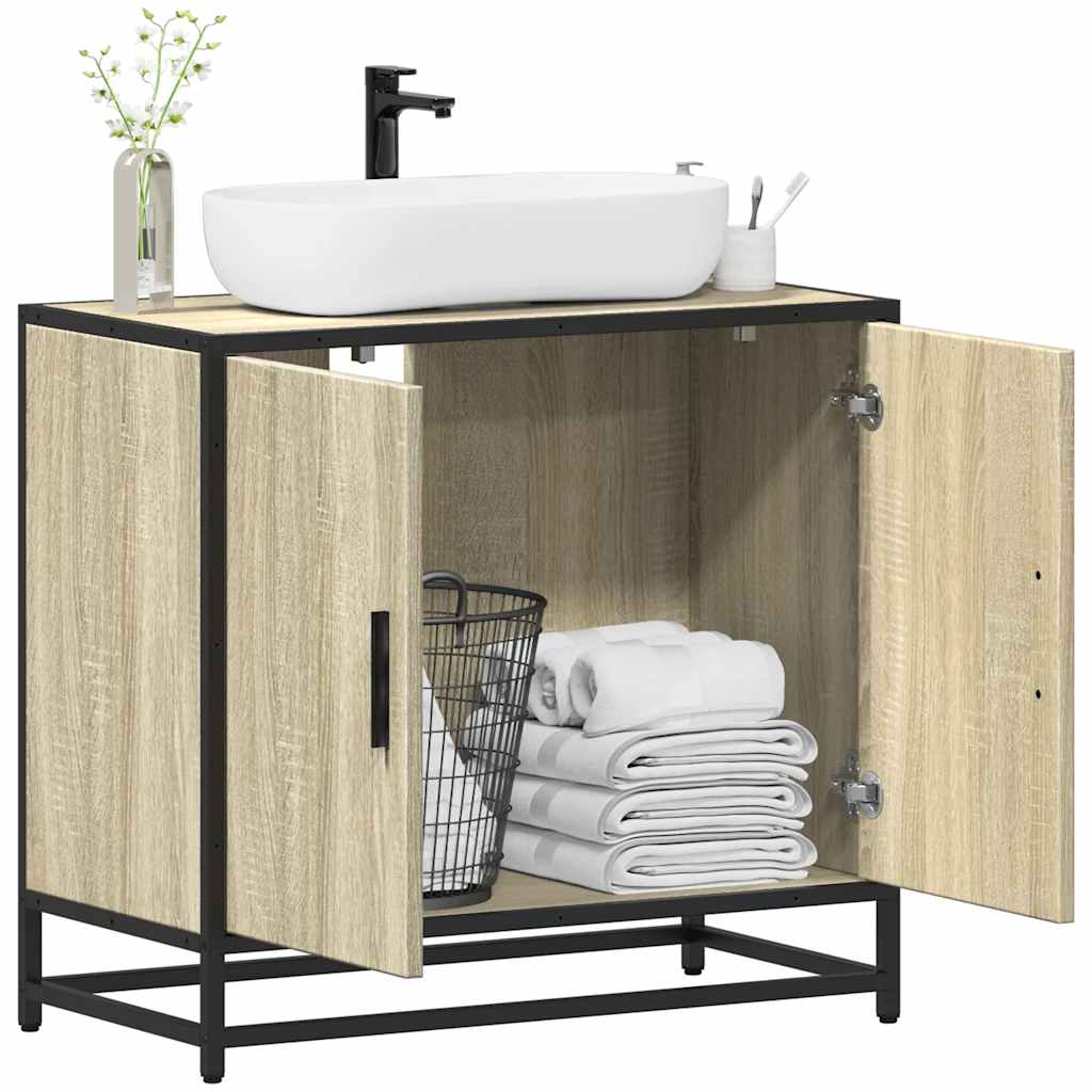 Baderomsskap Sonoma eik 65x33x60 cm konstruert tre