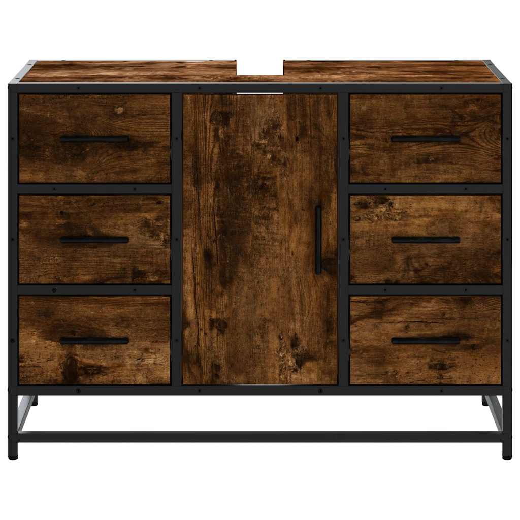 Servantskap røkt eik 80x33x60 cm konstruert tre