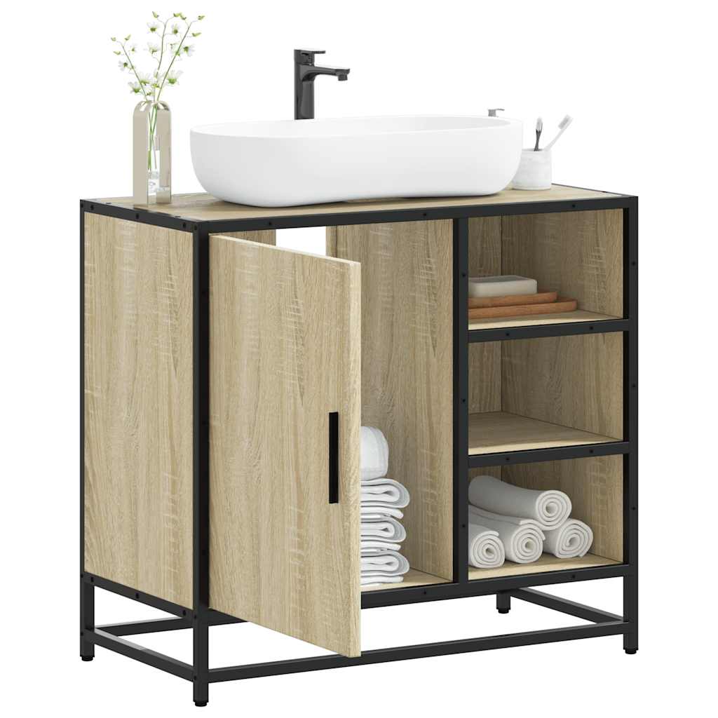 Baderomsskap Sonoma eik 65x33x60 cm konstruert tre