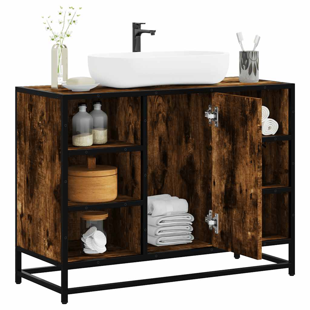 Servantskap røkt eik 80x33x60 cm konstruert tre