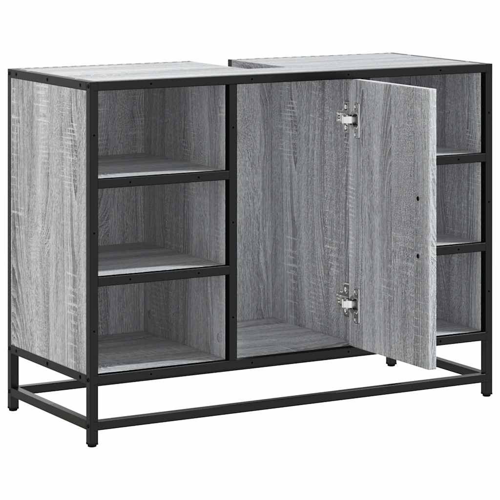Servantskap grå sonoma 80x33x60 cm konstruert tre