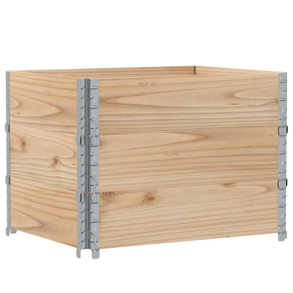 Pallekarmer 3 stk grå 80x60 cm heltre furu