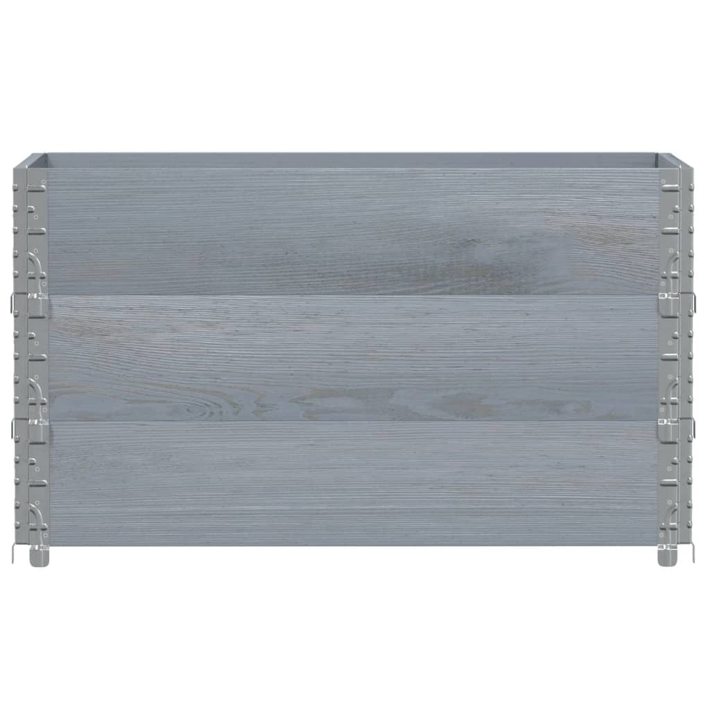 Pallekarmer 3 stk grå 100x50 cm heltre furu