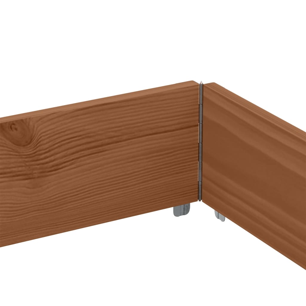 Pallekarmer 3 stk brun 150x100 cm heltre furu vidaXL