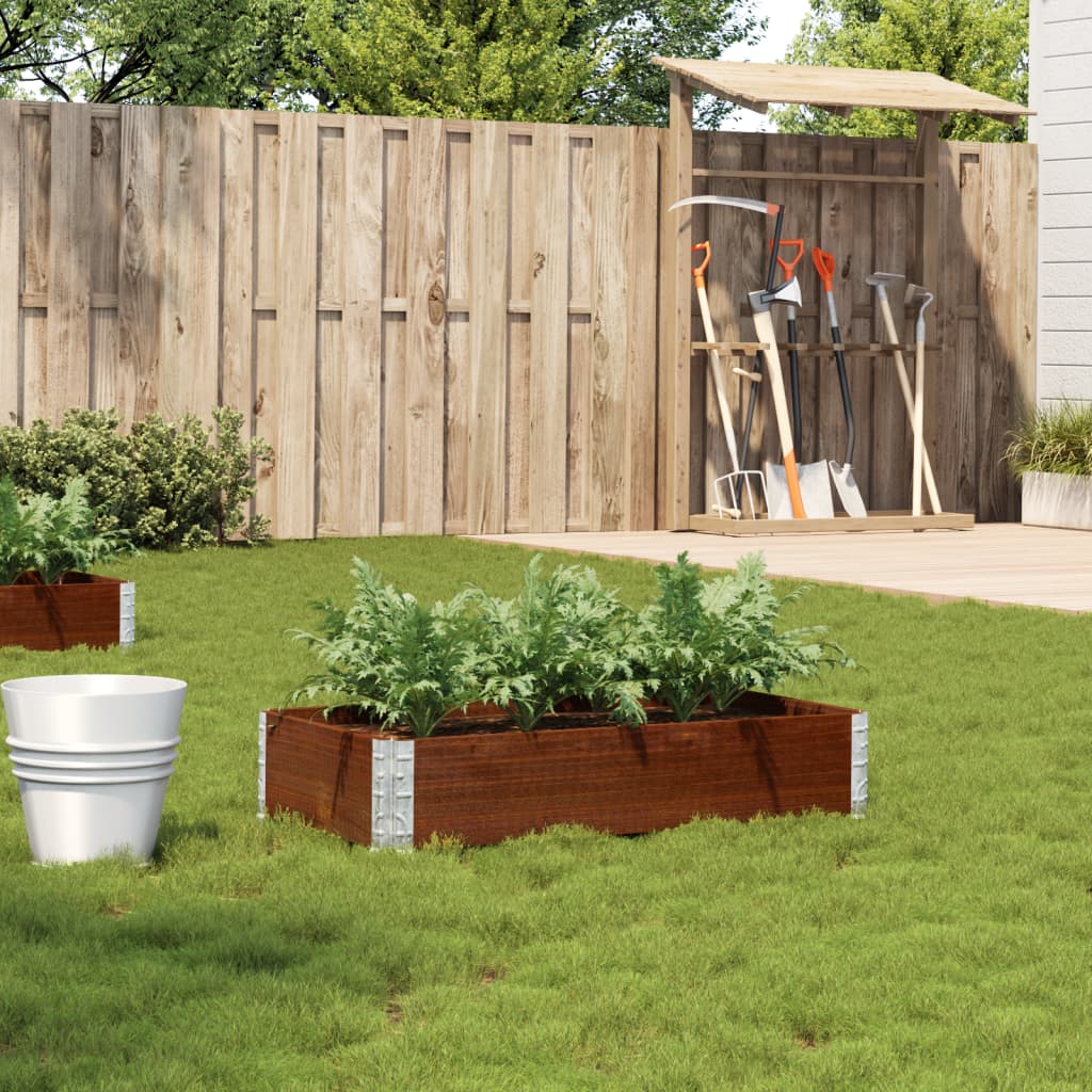 Plantekasse brun 100x50 cm heltre furu vidaXL