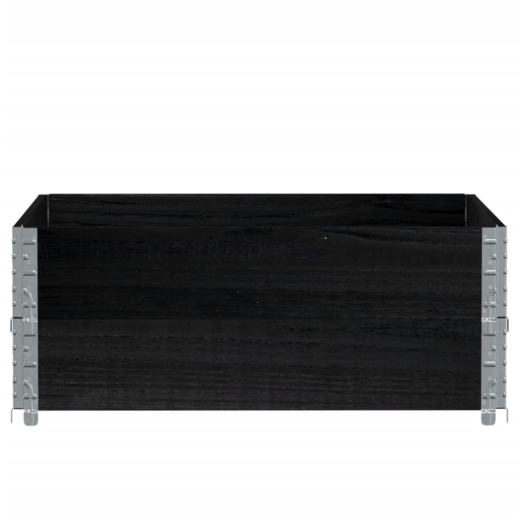 Plantekasse svart 100x100 cm heltre furu