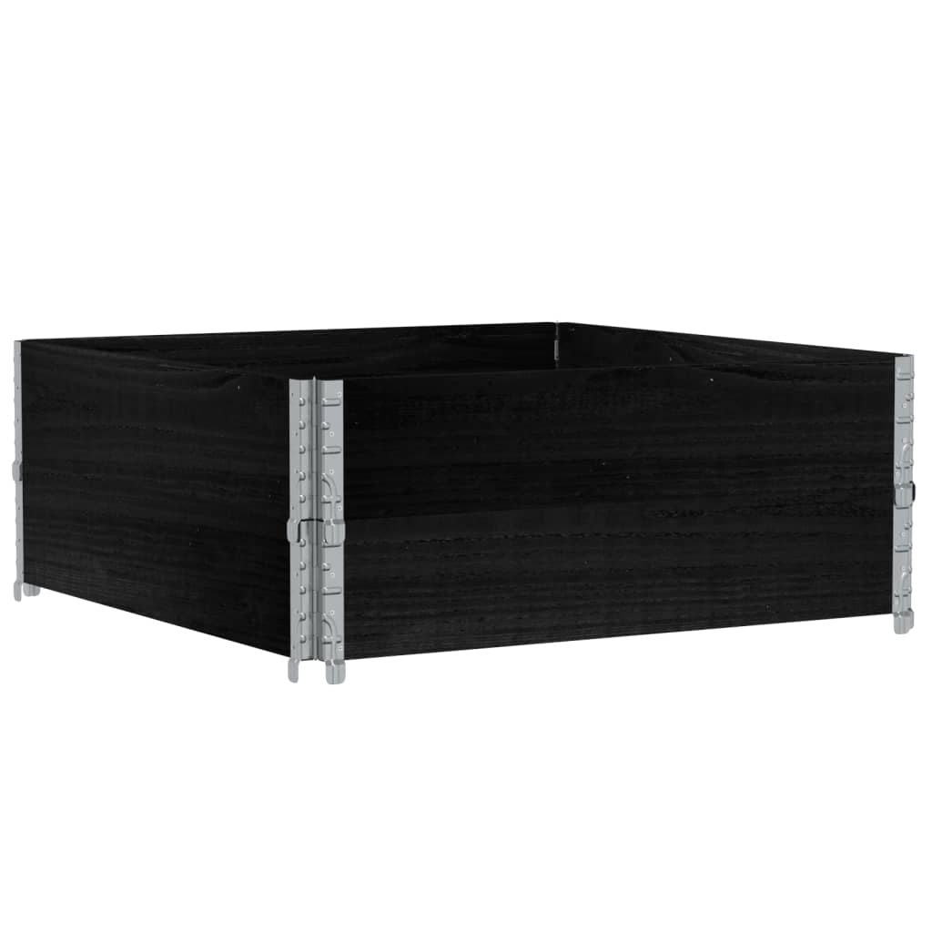Plantekasse svart 100x100 cm heltre furu