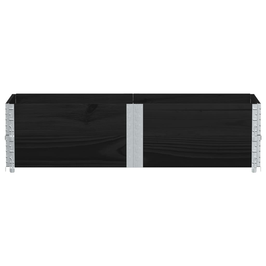 Hageplantekasse svart 150x50 cm heltre furu