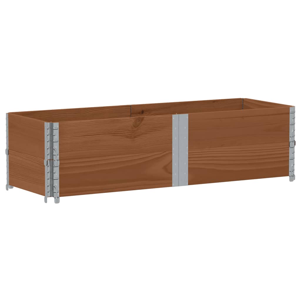 Plantekasse brun 150x50 cm heltre furu vidaXL
