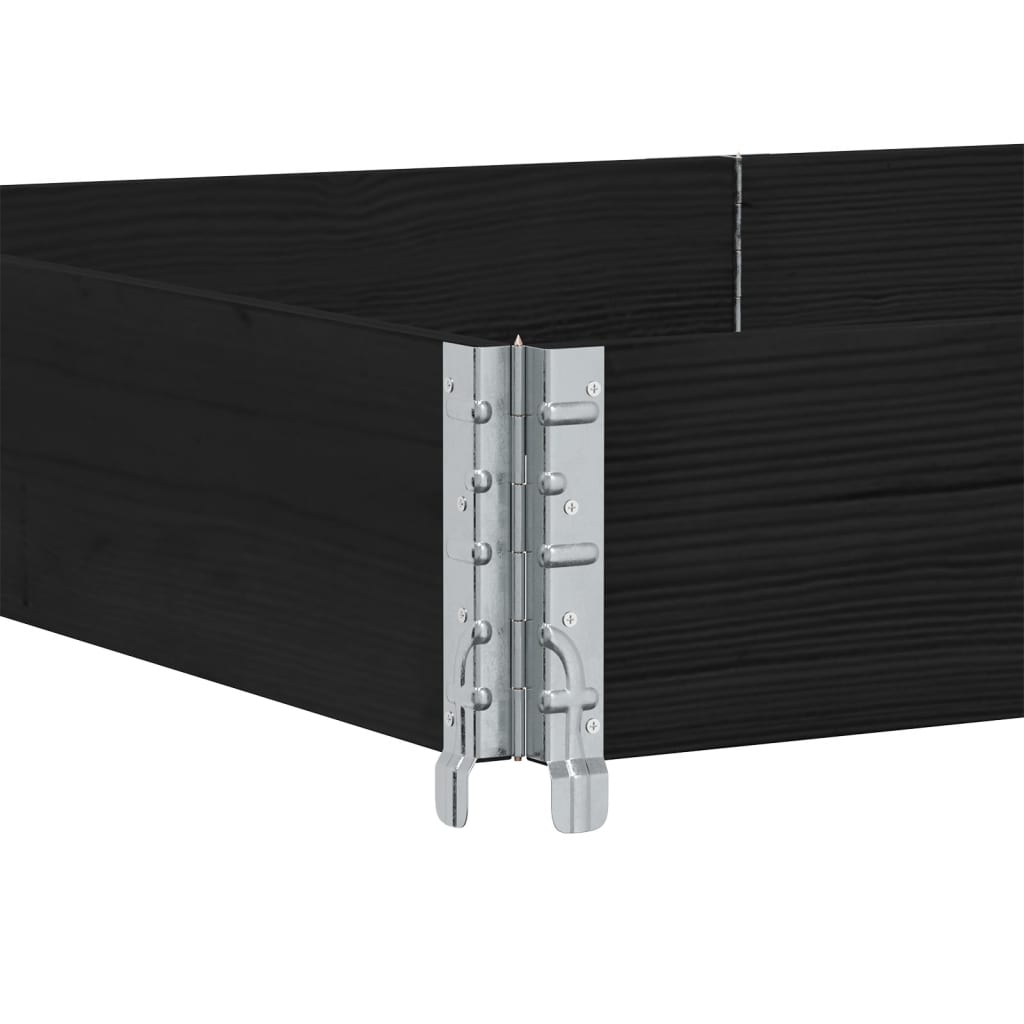 Plantekasse svart 150x100 cm heltre furu