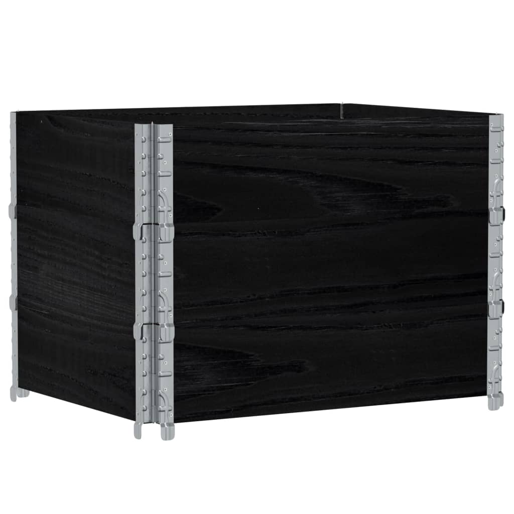 Hageplantekasse svart 80x60 cm heltre furu