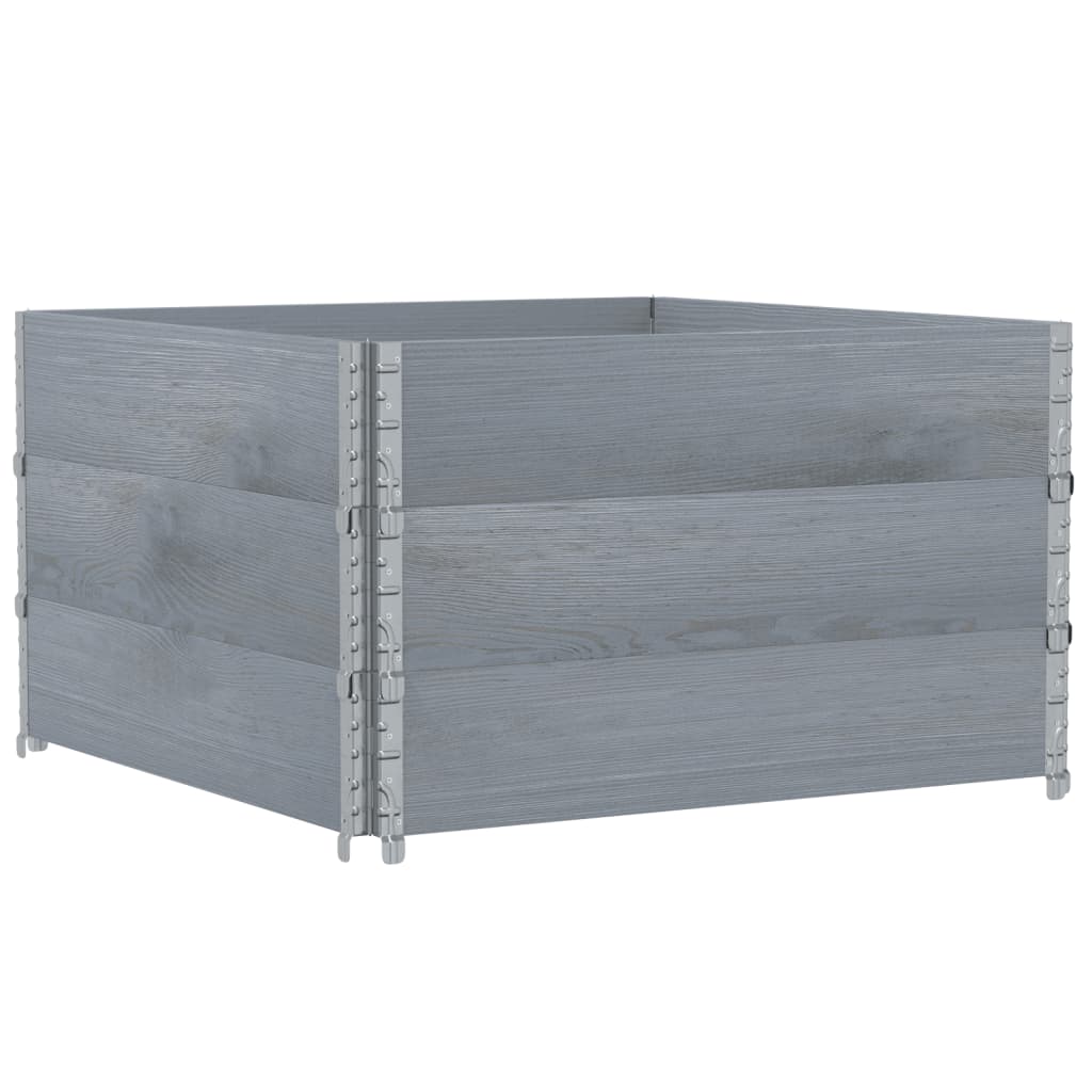 Hageplantekasse grå 100x100 cm heltre furu