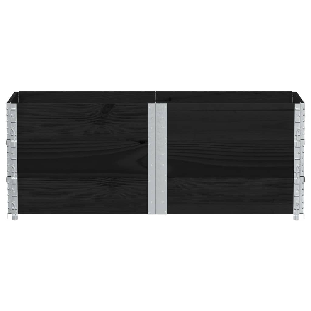 Hageplantekasse svart 150x50 cm heltre furu