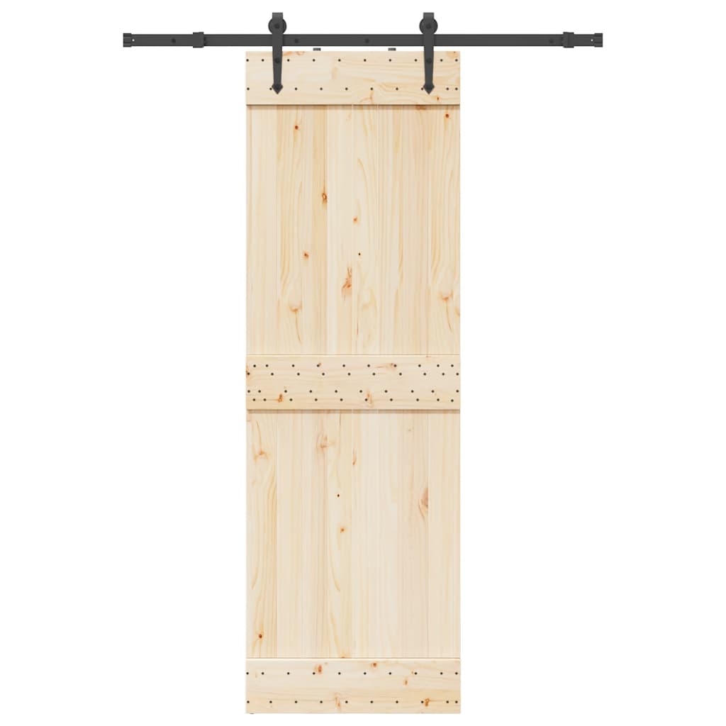 Utstyr for skyvedør 152,5 cm stål svart vidaXL