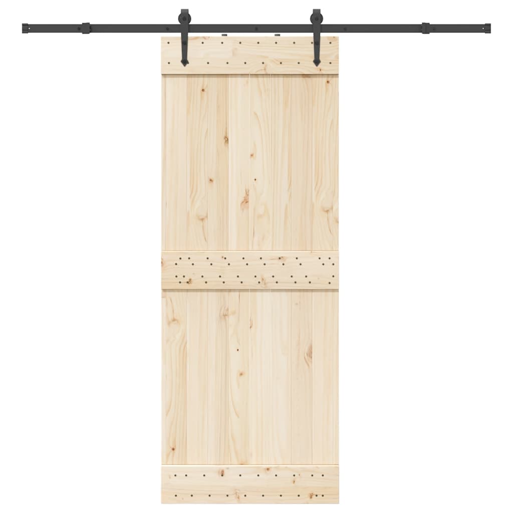 Utstyr for skyvedør 213,5 cm stål svart vidaXL