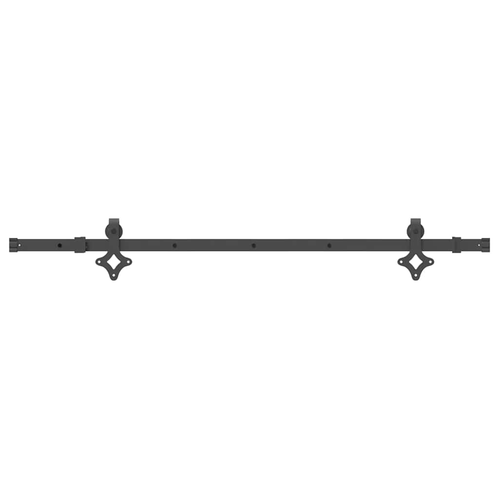 Utstyr for skyvedør 152,5 cm stål svart