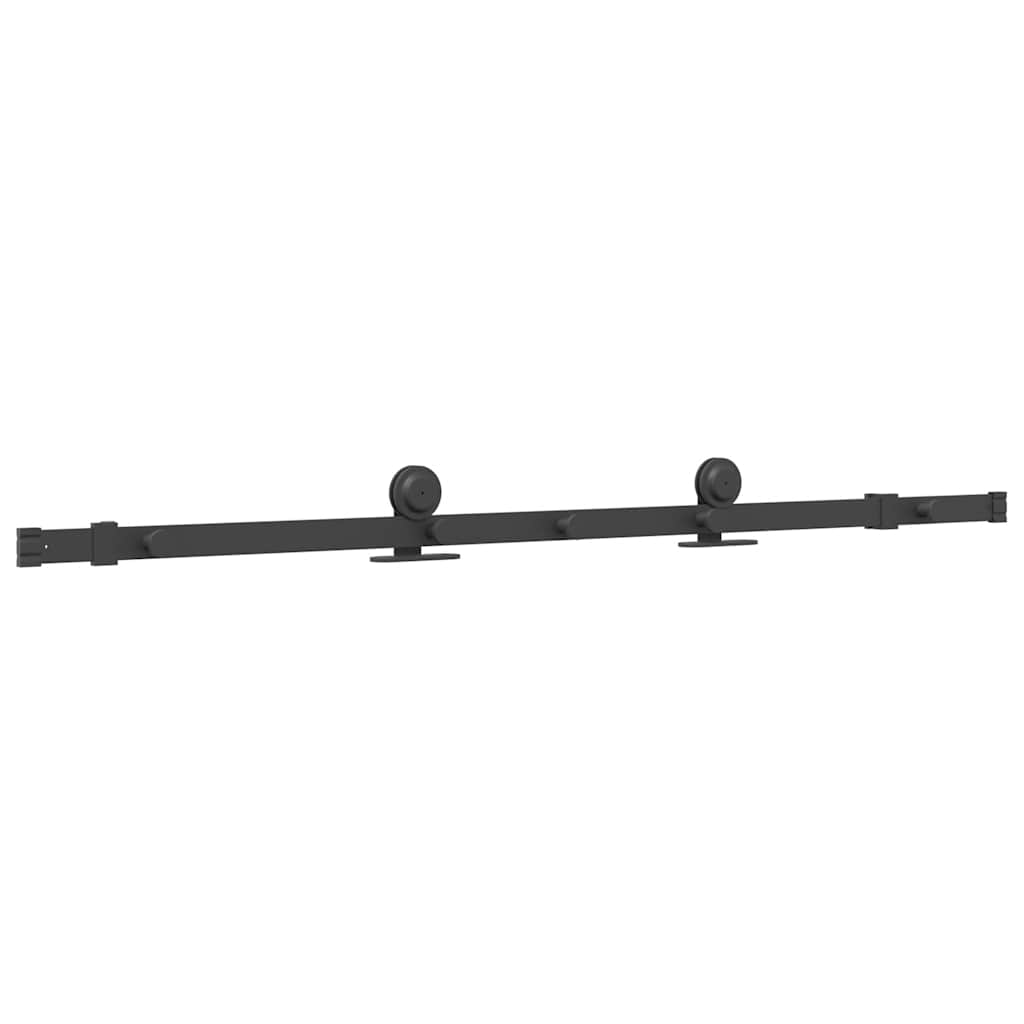 Utstyr for skyvedør 152,5 cm stål svart