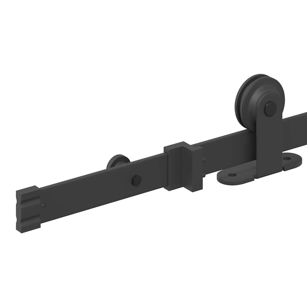 Utstyr for skyvedør 152,5 cm stål svart
