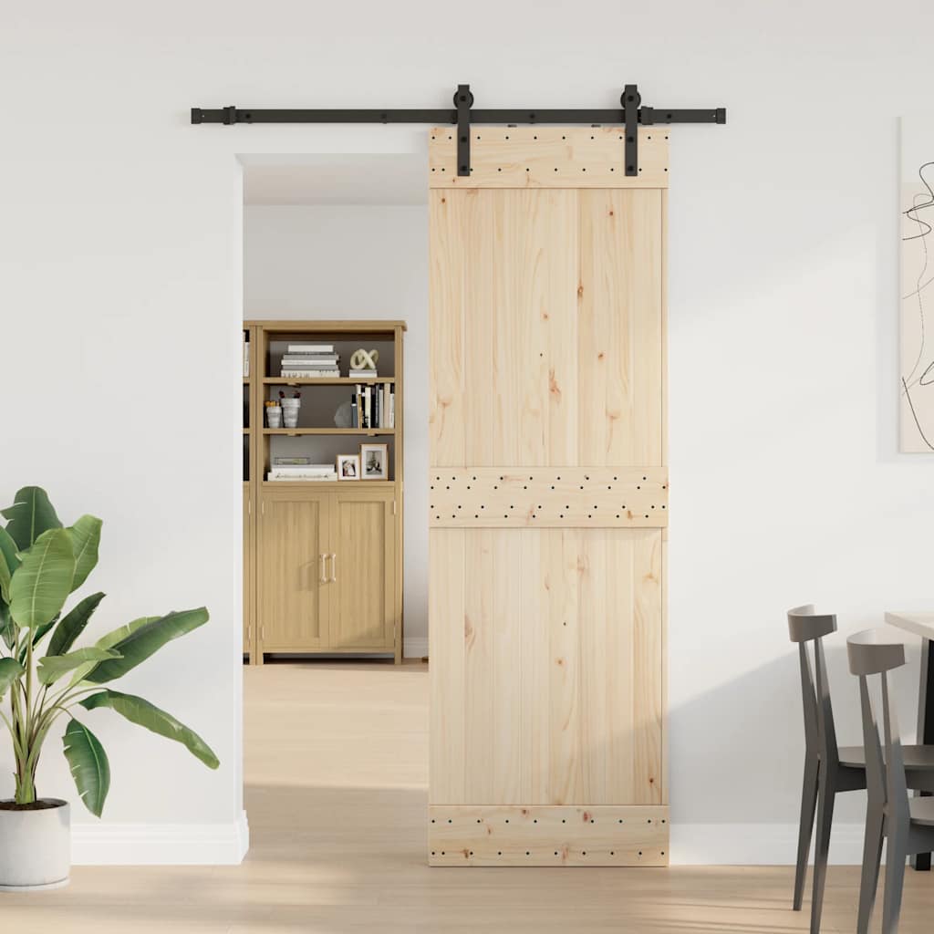 Utstyr for skyvedør 152,5 cm stål svart vidaXL