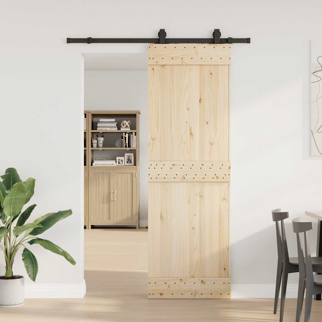 Utstyr for skyvedør 152,5 cm stål svart