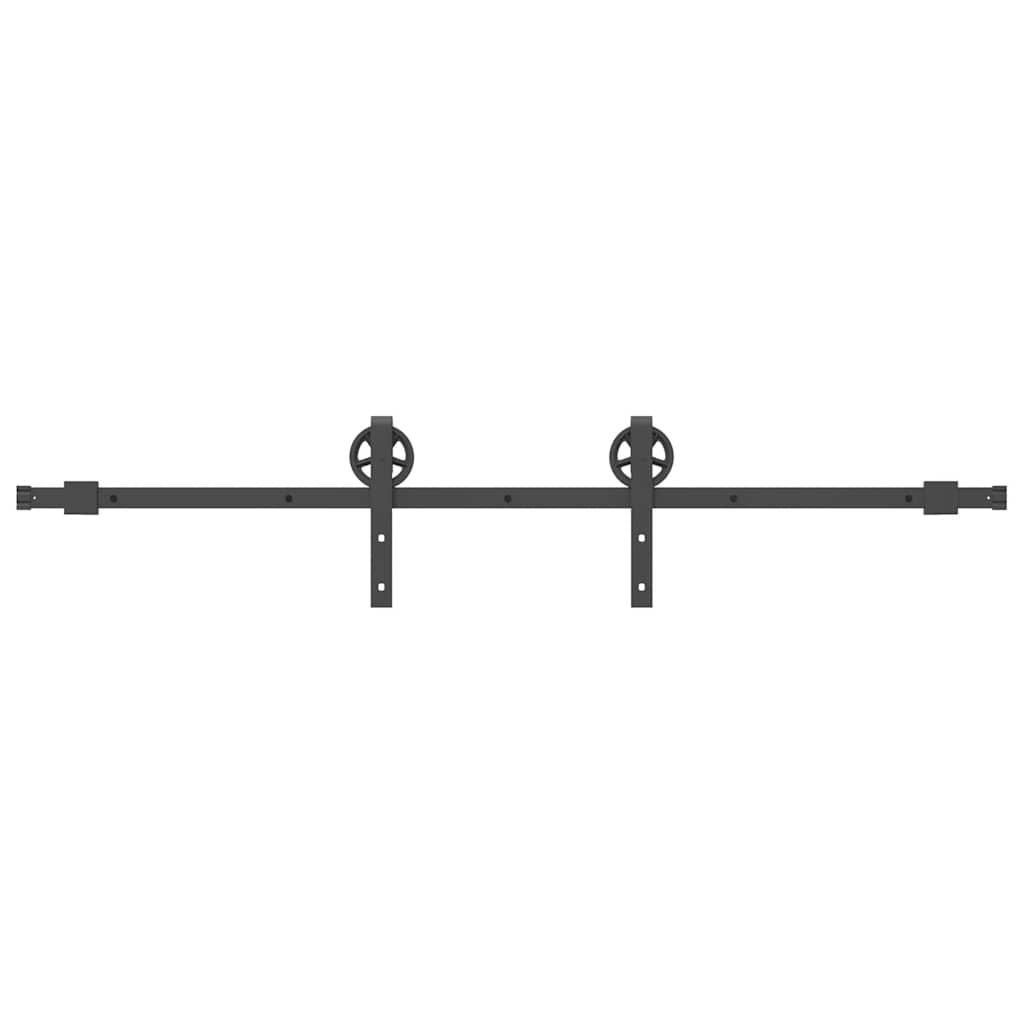 Utstyr for skyvedør 183 cm stål svart
