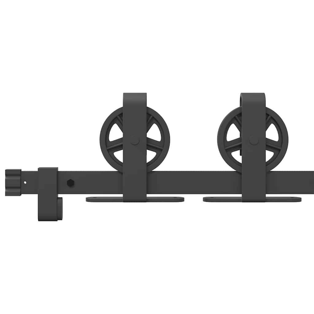 Utstyr for skyvedør 183 cm stål svart