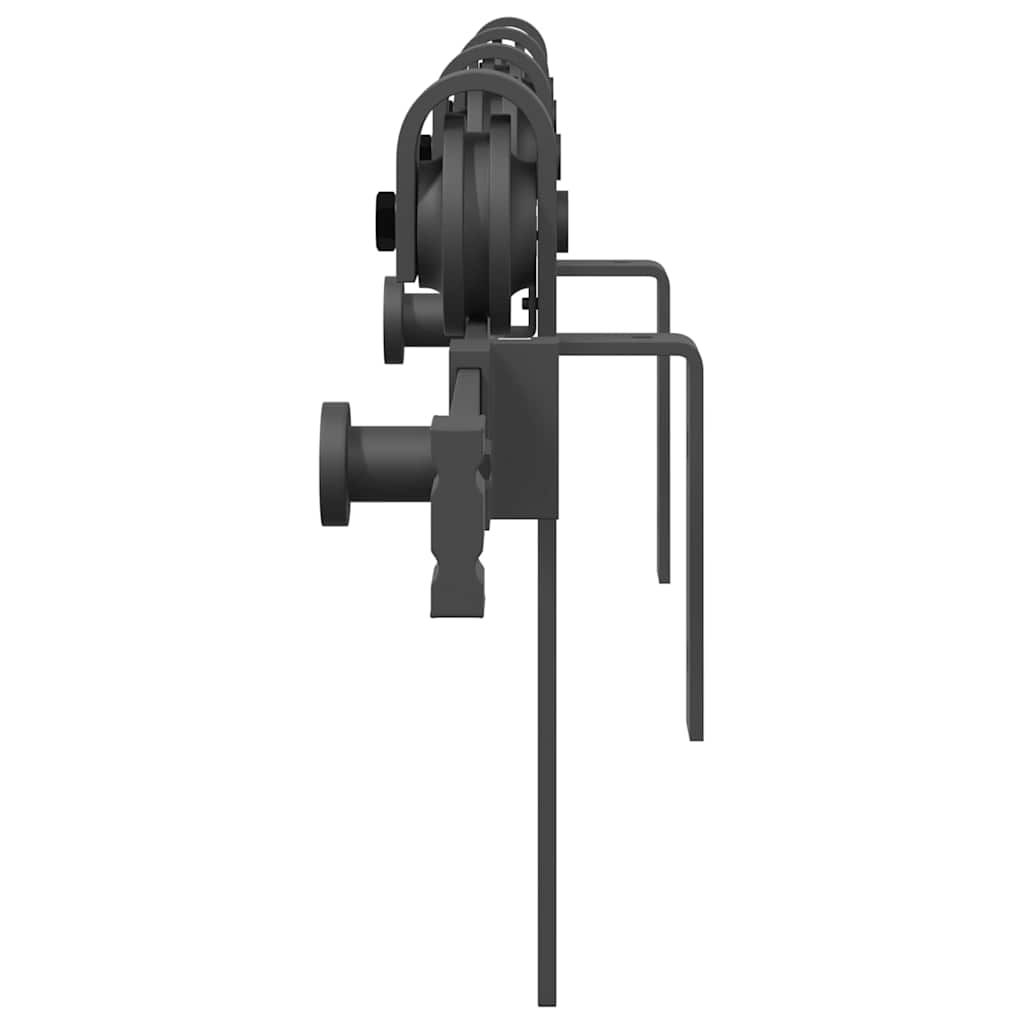 Utstyr for skyvedør 183 cm stål svart