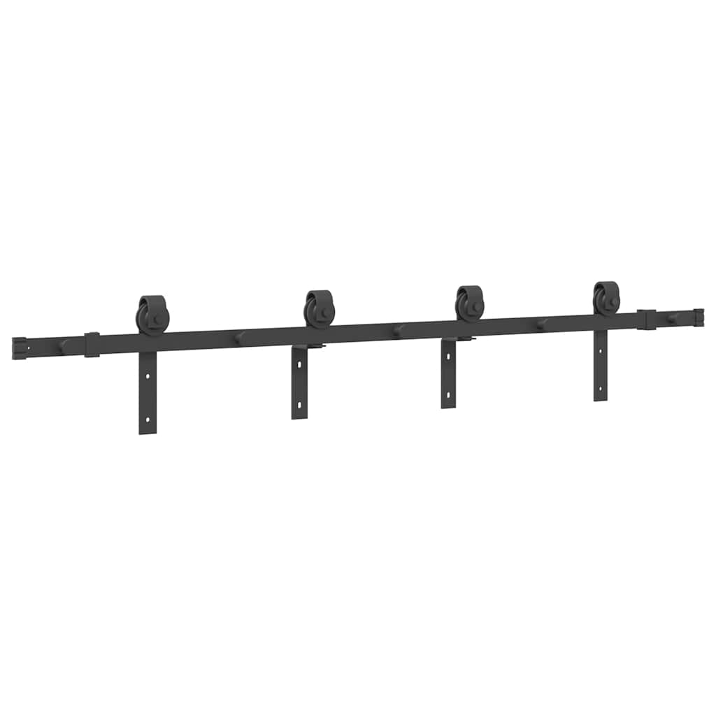 Utstyr for skyvedør 183 cm stål svart