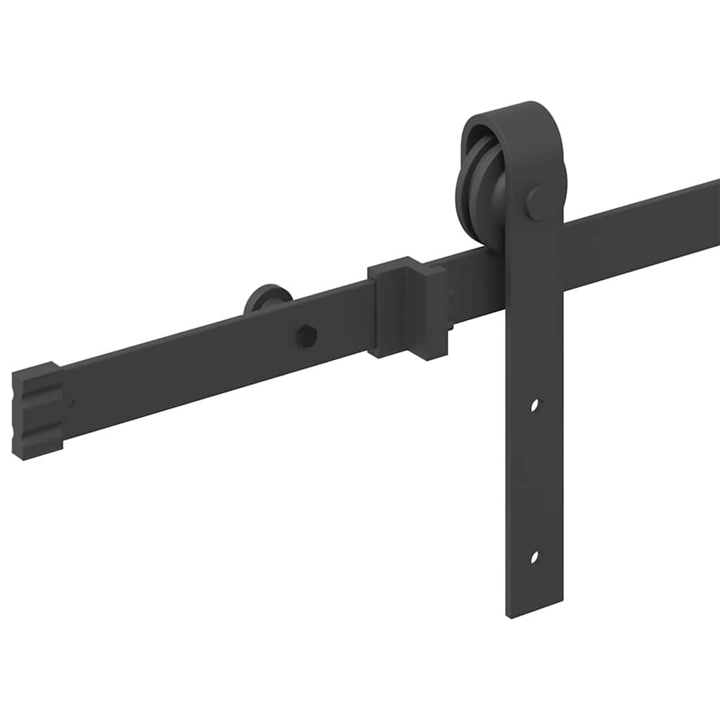 Utstyr for skyvedør 183 cm stål svart