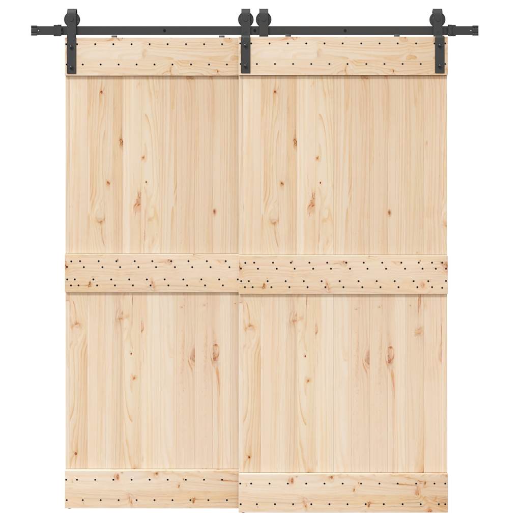 Utstyr for skyvedør 200 cm stål svart