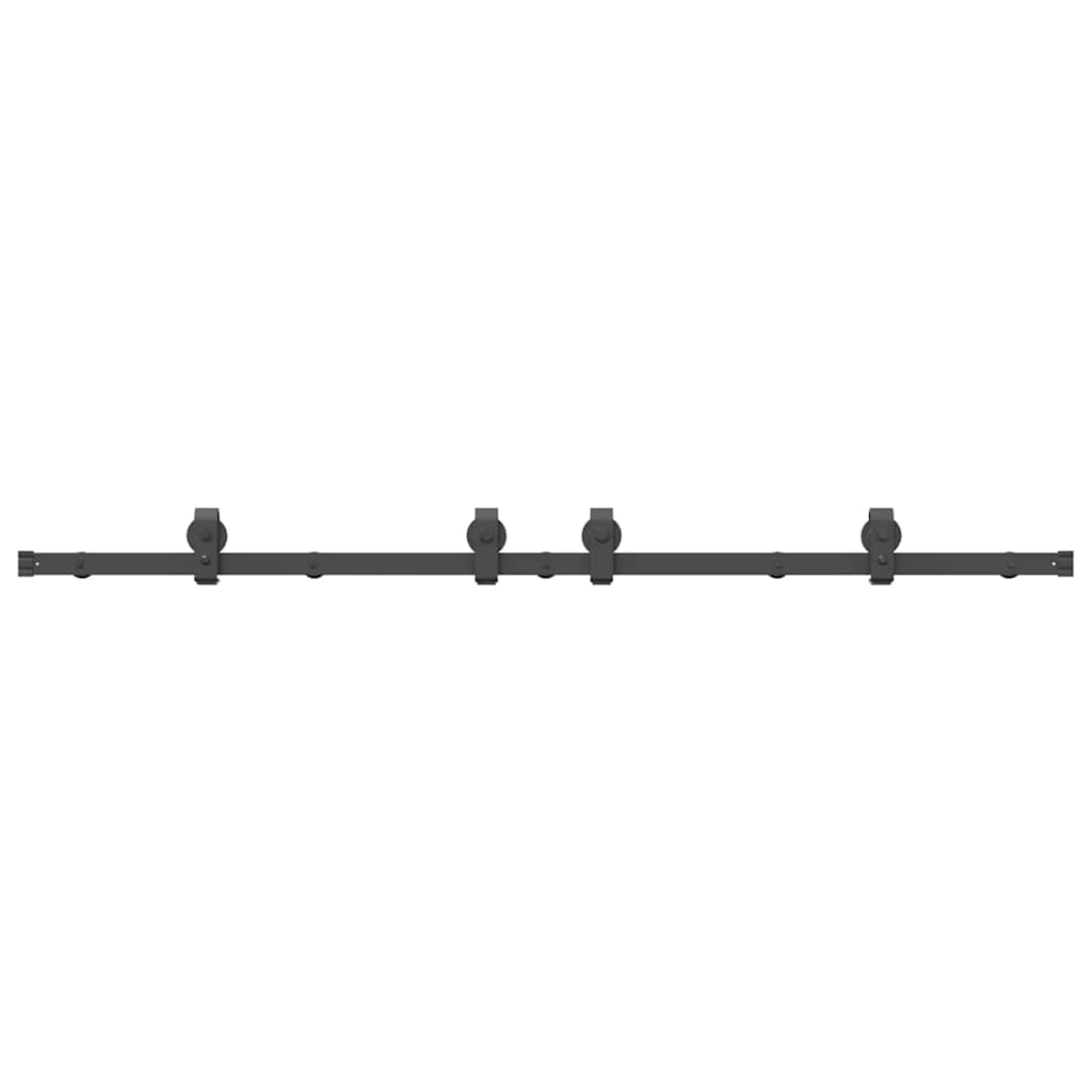Utstyr for skyvedør 183 cm stål svart