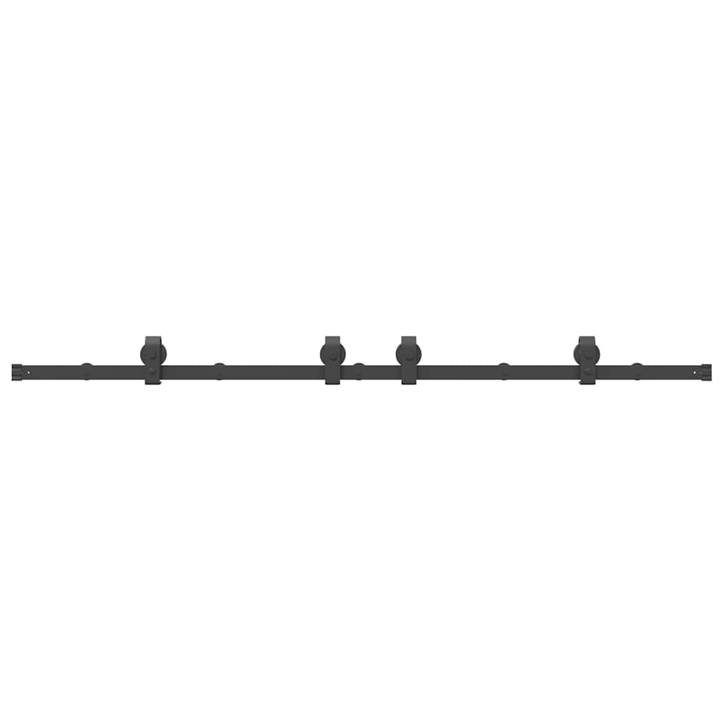 Utstyr for skyvedør 183 cm stål svart