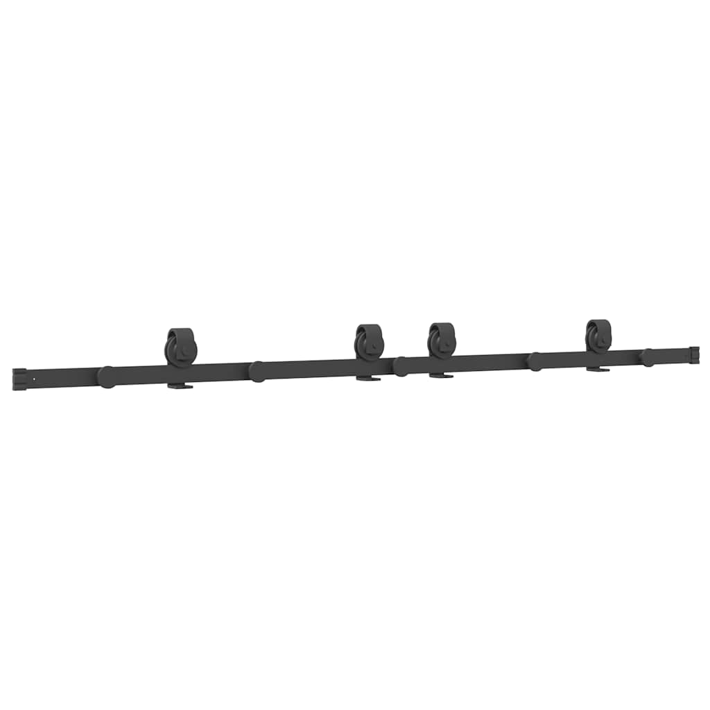 Utstyr for skyvedør 183 cm stål svart
