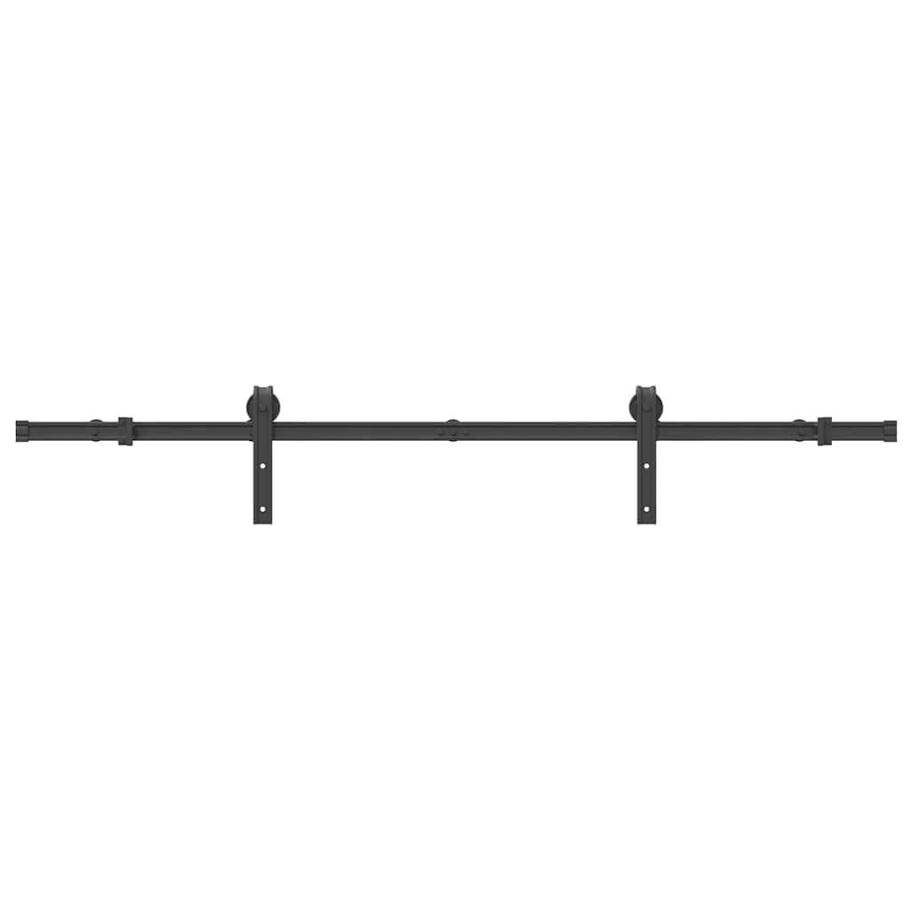 Utstyr for skyvedør 183 cm stål svart