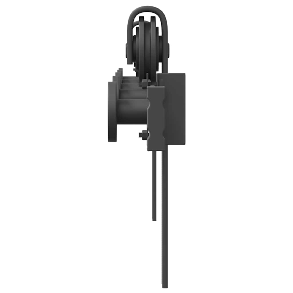 Utstyr for skyvedør 183 cm stål svart
