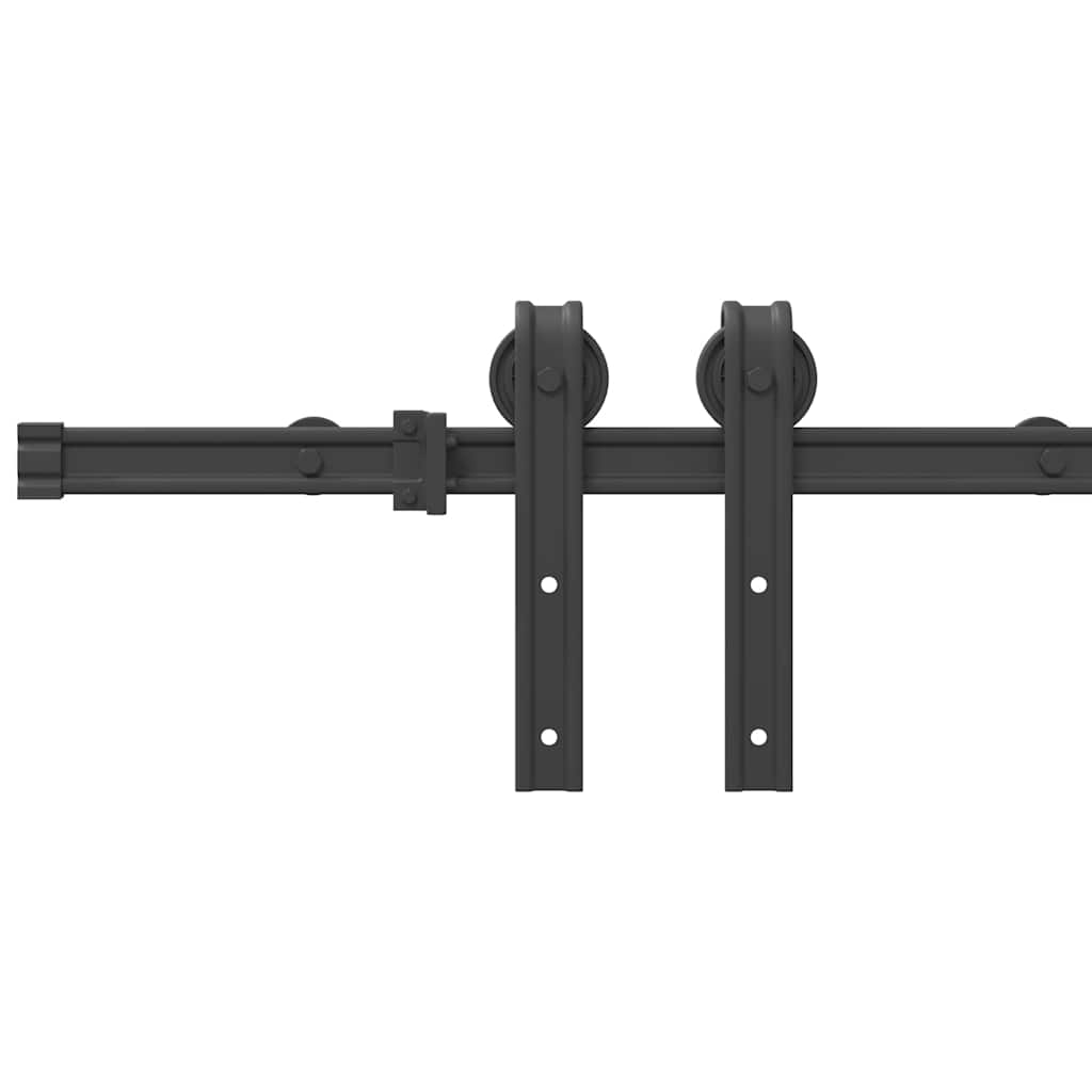 Utstyr for skyvedør 183 cm stål svart