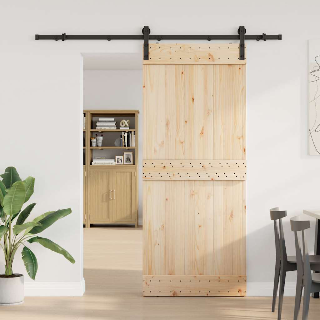 Utstyr for skyvedør 200 cm stål svart