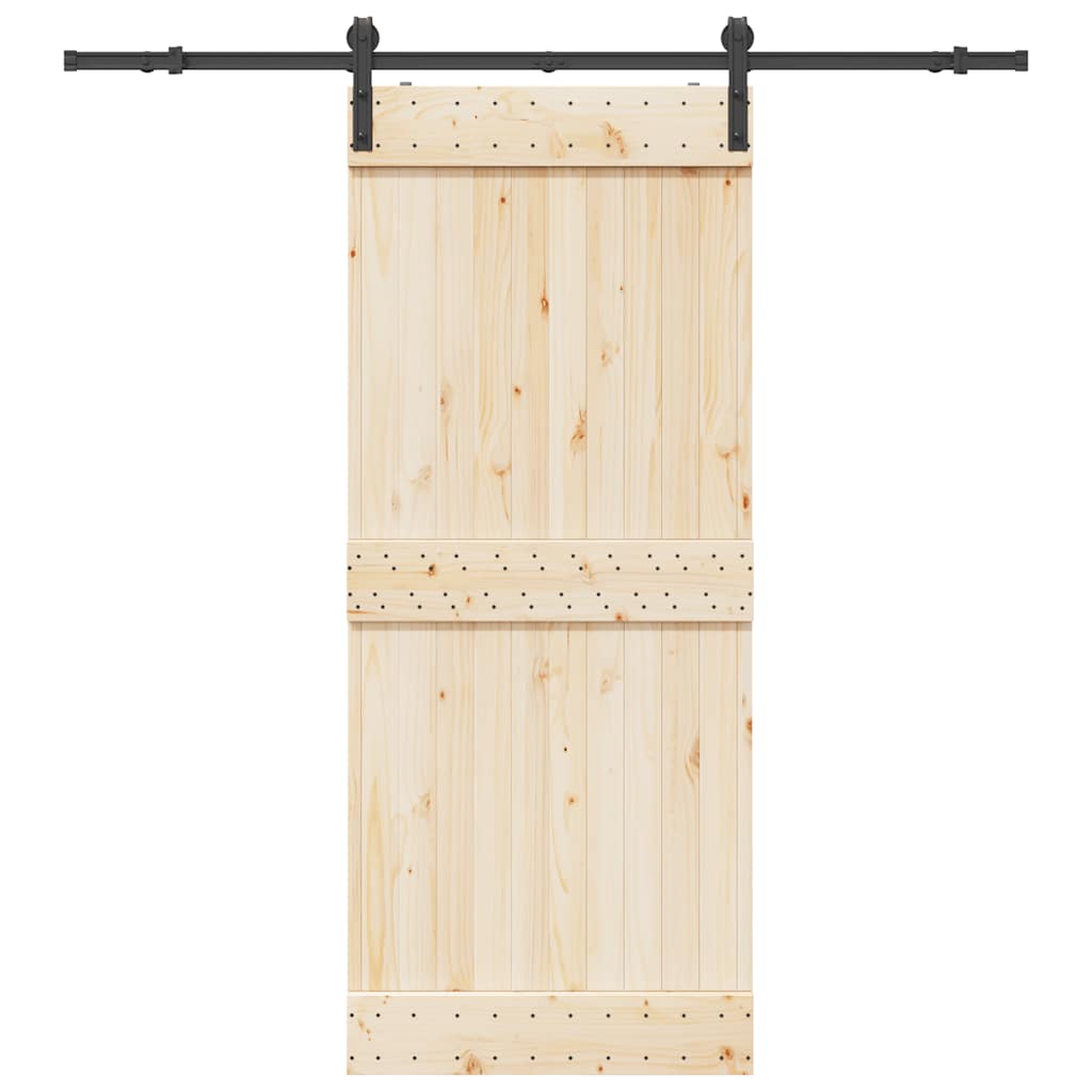 Utstyr for skyvedør 200 cm stål svart